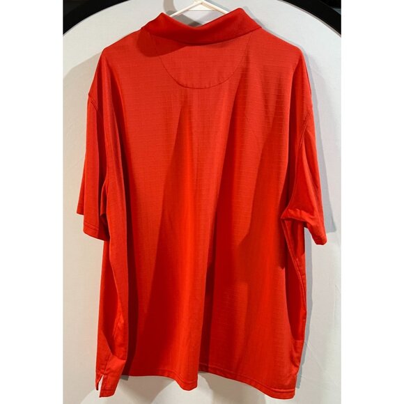 Haggar Cool 18 Perfoamance Men's Polo Shirt XXL Orange Lightweight Short Sleeve - Picture 6 of 7